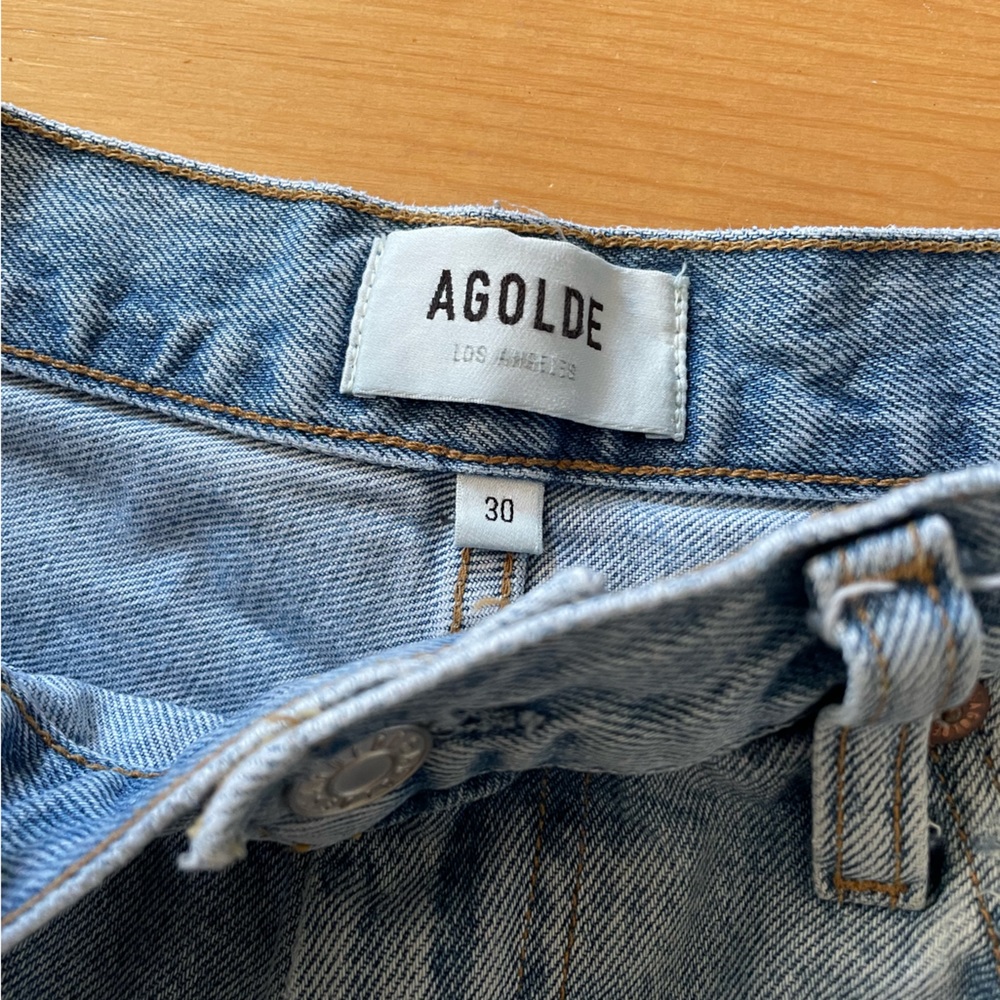Agolde Light Blue Straight Leg Jeans